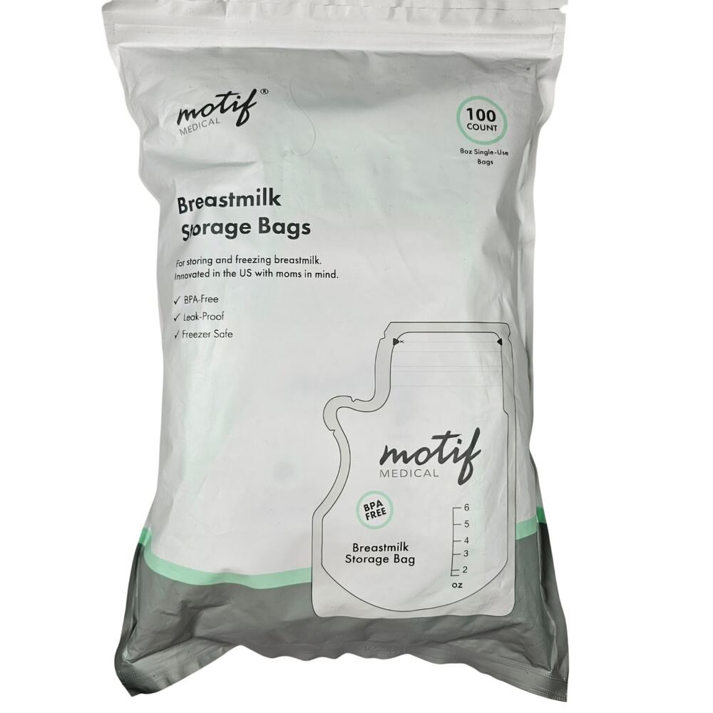 Motif Breastmilk Storage Bags - 3 BAGS of 100 Ct. / 300 Total  NEW IN PACKAGE